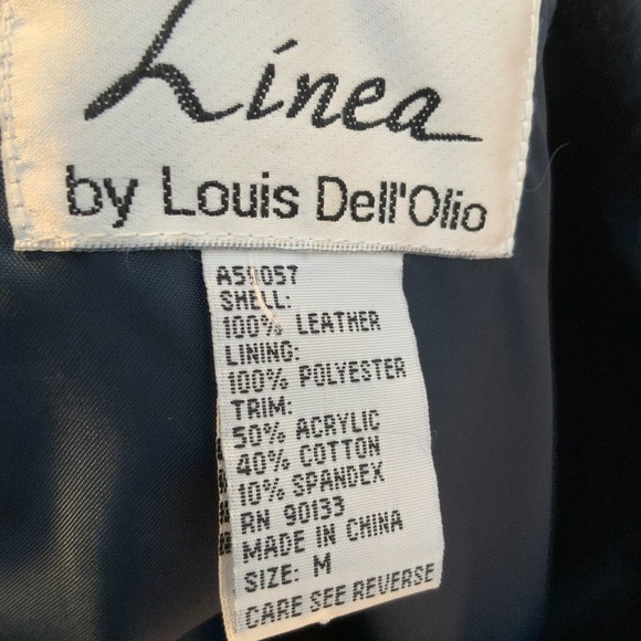 Linea by Louis dell olio blue leather jacket - Picture 5 of 5